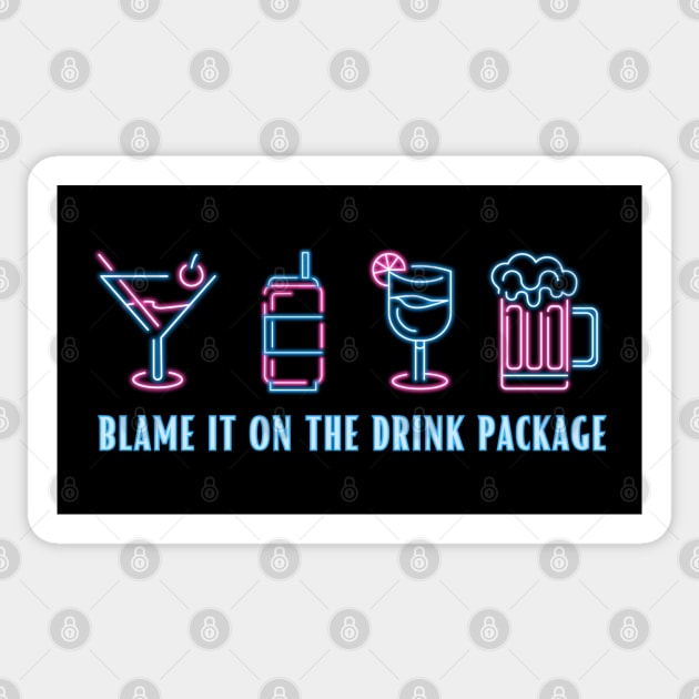 Blame It On The Drink Package Sticker by SiebergGiftsLLC